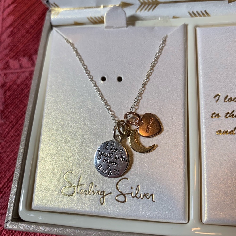 NWT necklace “I love you to the moon and back”
